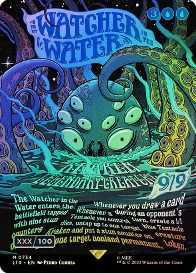 2023 The Lord of the Rings: Tales of Middle-earth The Watcher in the Water #734z mythic card image