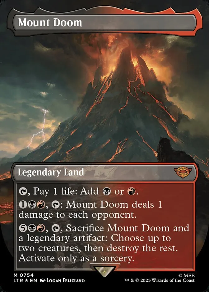 2023 The Lord of the Rings: Tales of Middle-earth Mount Doom #754 mythic card image