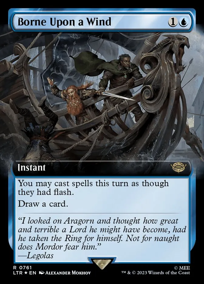 2023 The Lord of the Rings: Tales of Middle-earth Borne Upon a Wind #761 rare card image