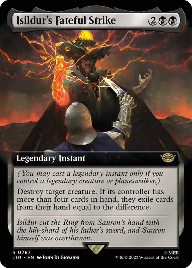 2023 The Lord of the Rings: Tales of Middle-earth Isildur's Fateful Strike #767 rare card image