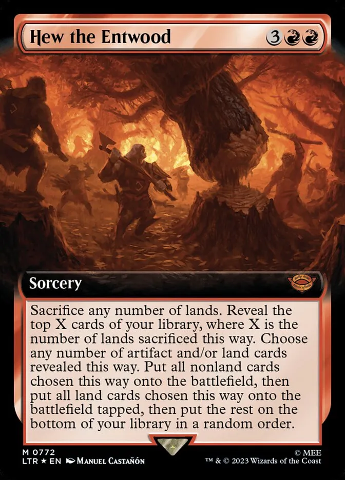 2023 The Lord of the Rings: Tales of Middle-earth Hew the Entwood #772 mythic card image