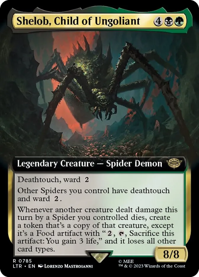 2023 The Lord of the Rings: Tales of Middle-earth Shelob, Child of Ungoliant #785 rare card image