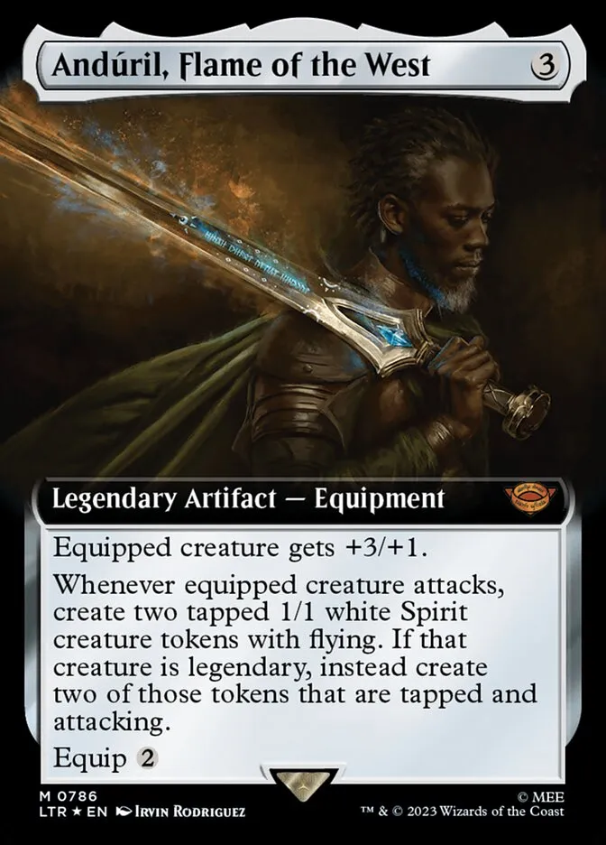 2023 The Lord of the Rings: Tales of Middle-earth Andúril, Flame of the West #786 mythic card image