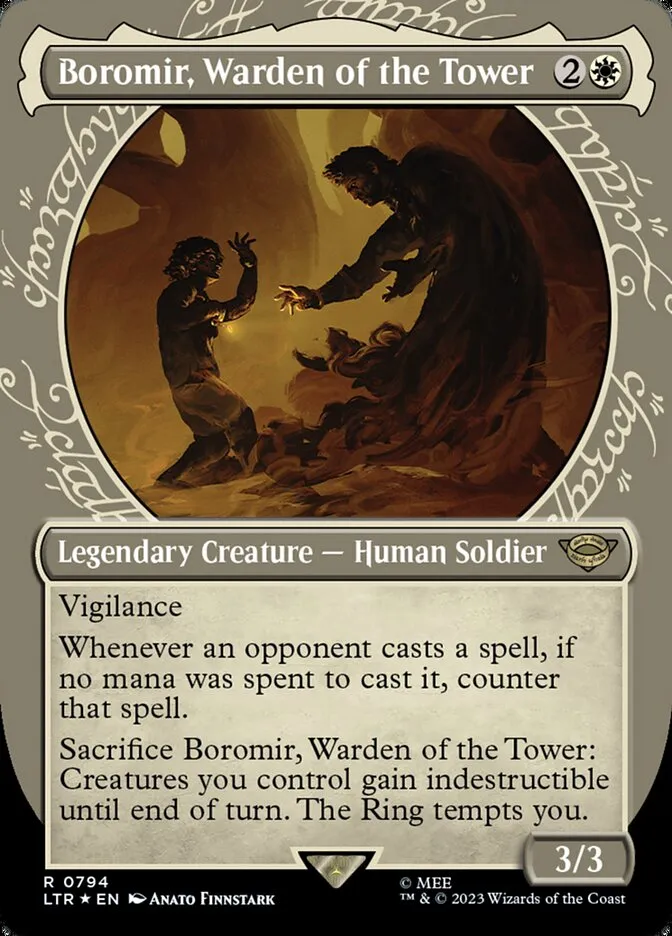 2023 The Lord of the Rings: Tales of Middle-earth Boromir, Warden of the Tower #794 rare card image
