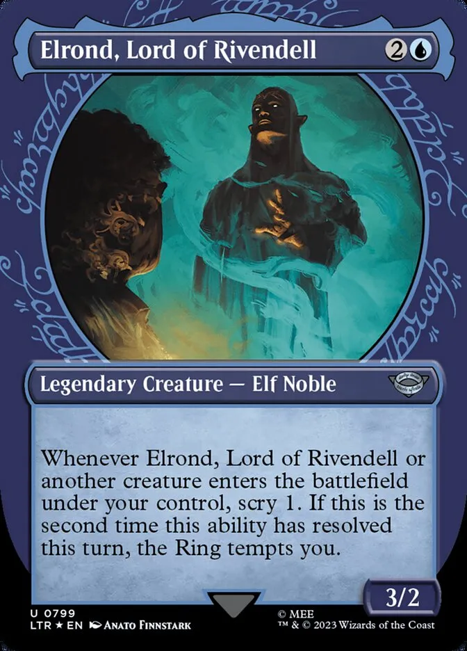 2023 The Lord of the Rings: Tales of Middle-earth Elrond, Lord of Rivendell #799 uncommon card image