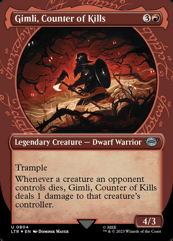 2023 The Lord of the Rings: Tales of Middle-earth Gimli, Counter of Kills #804 uncommon card image