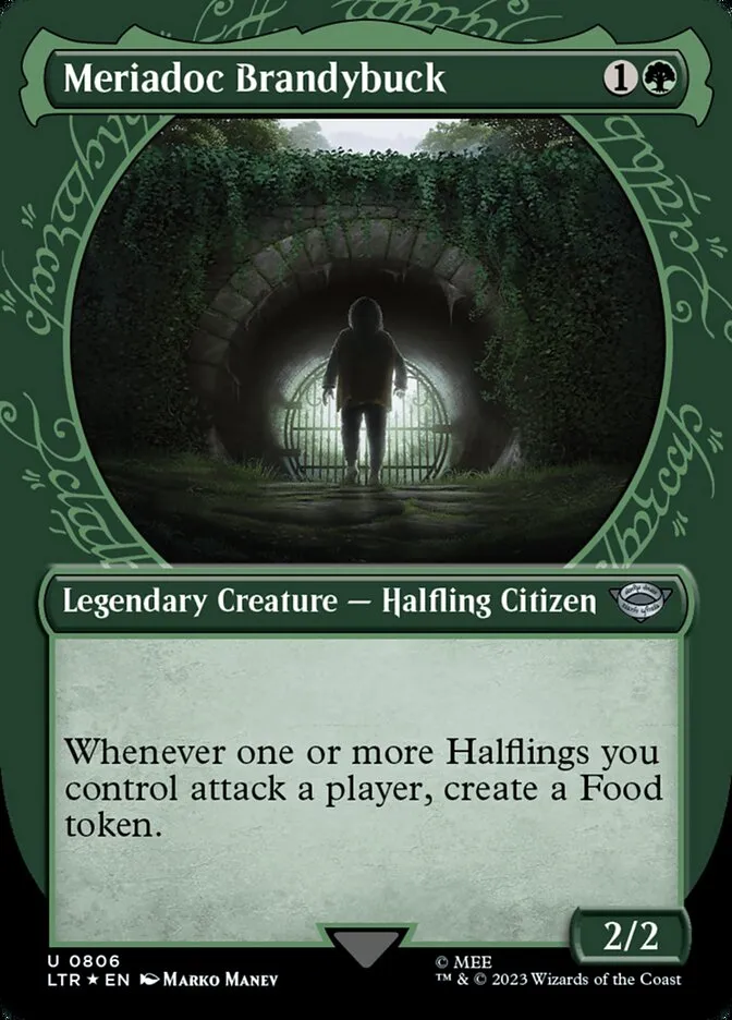 2023 The Lord of the Rings: Tales of Middle-earth Meriadoc Brandybuck #806 uncommon card image