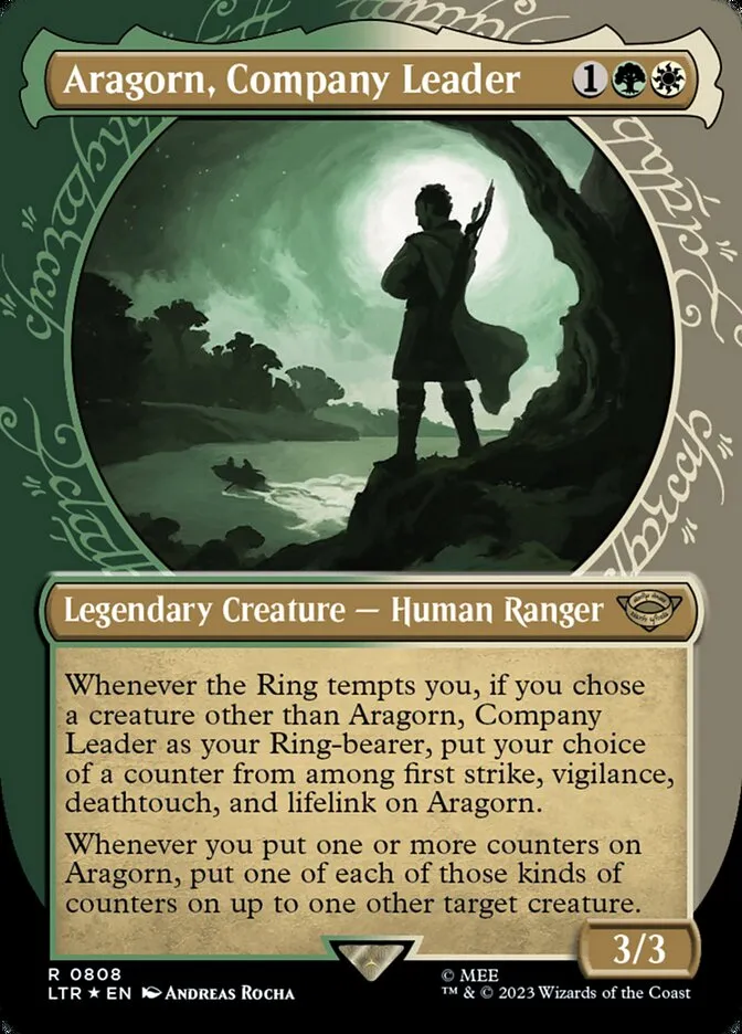 2023 The Lord of the Rings: Tales of Middle-earth Aragorn, Company Leader #808 rare card image