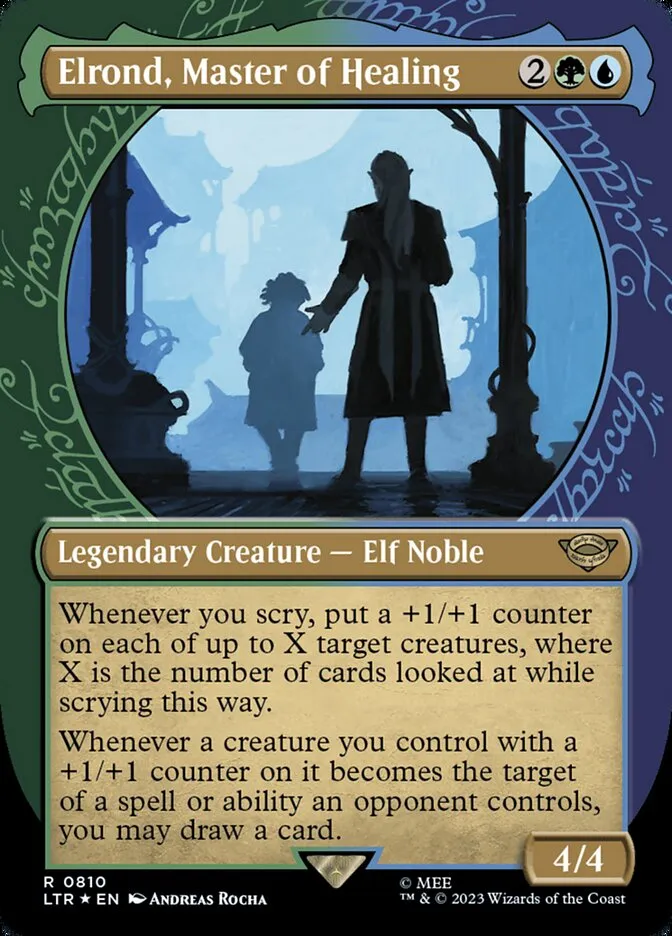 2023 The Lord of the Rings: Tales of Middle-earth Elrond, Master of Healing #810 rare card image