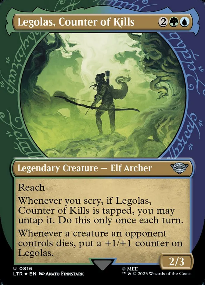 2023 The Lord of the Rings: Tales of Middle-earth Legolas, Counter of Kills #816 uncommon card image