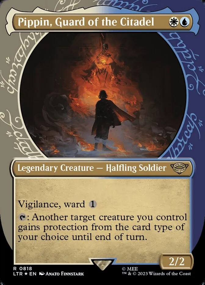 2023 The Lord of the Rings: Tales of Middle-earth Pippin, Guard of the Citadel #818 rare card image