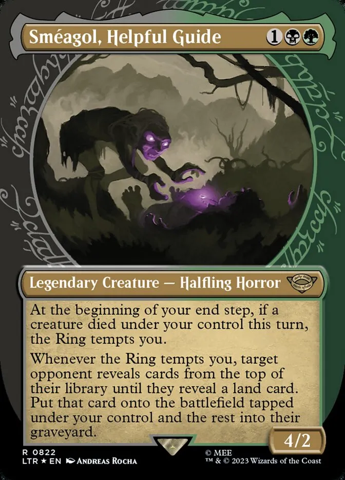 2023 The Lord of the Rings: Tales of Middle-earth Sméagol, Helpful Guide #822 rare card image