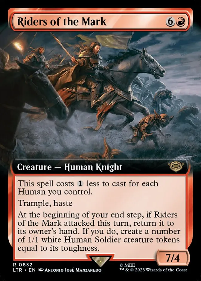 2023 The Lord of the Rings: Tales of Middle-earth Riders of the Mark #832 rare card image