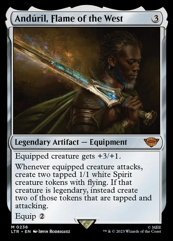 2023 The Lord of the Rings: Tales of Middle-earth Andúril, Flame of the West #236 mythic card image