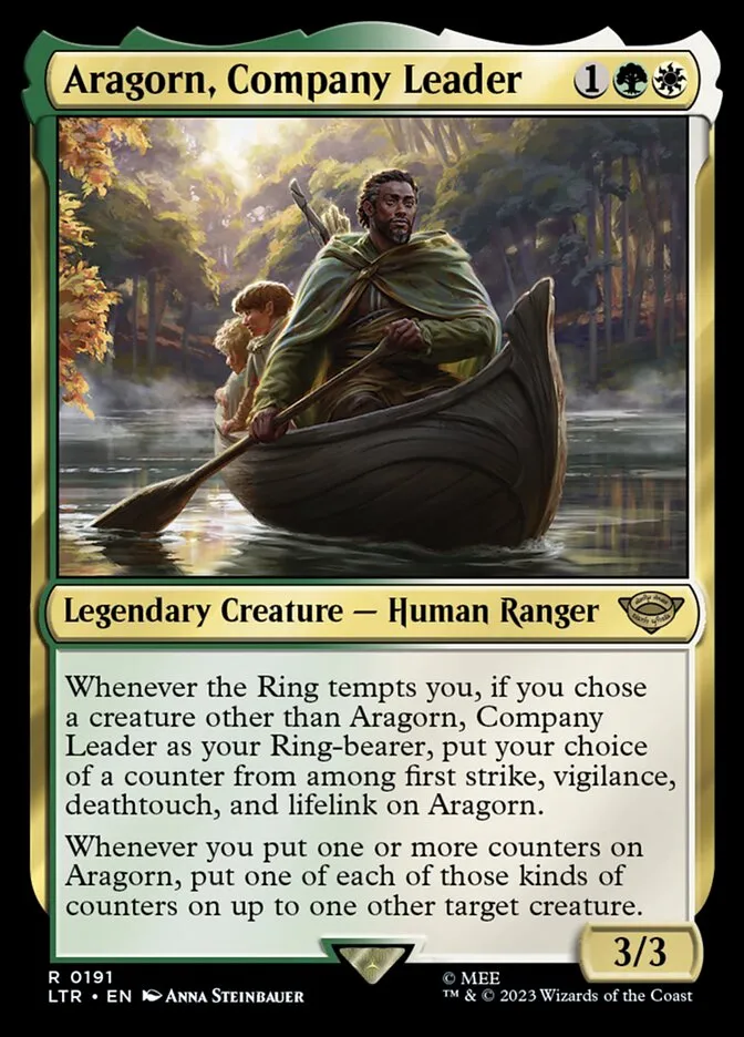 2023 The Lord of the Rings: Tales of Middle-earth Aragorn, Company Leader #191 rare card image