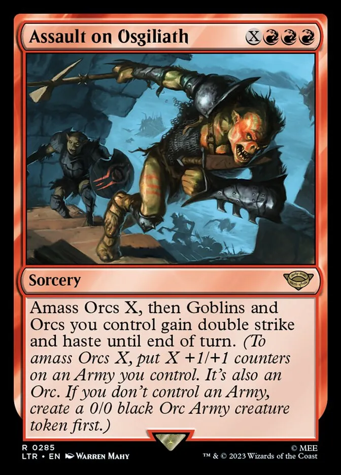 2023 The Lord of the Rings: Tales of Middle-earth Assault on Osgiliath #285 rare card image