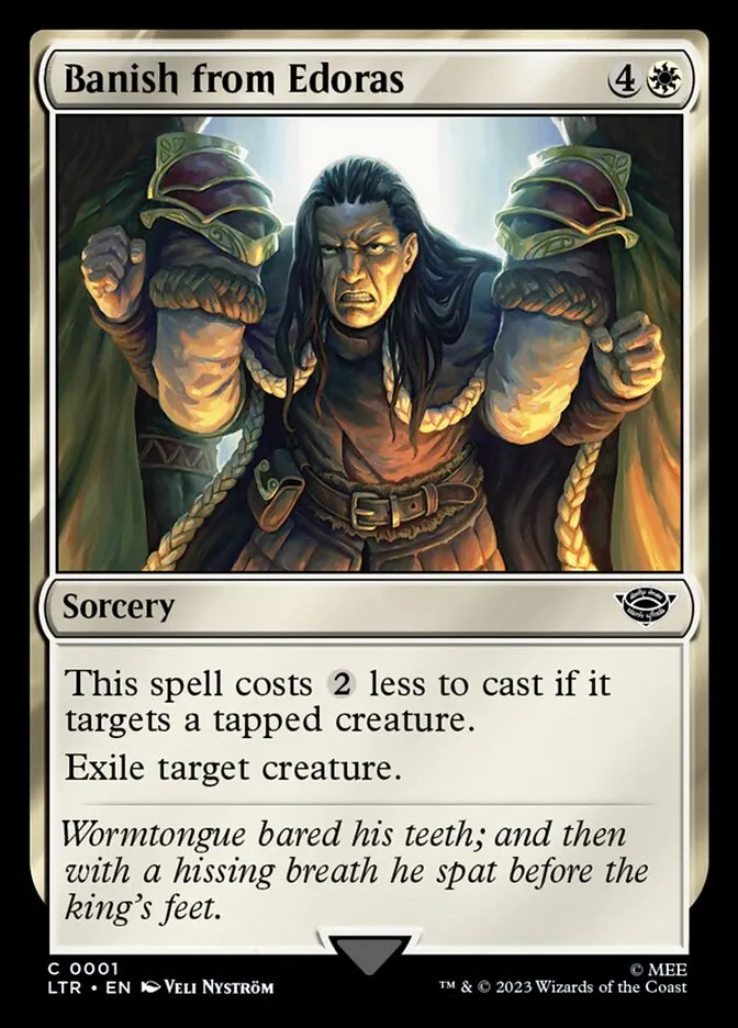 2023 The Lord of the Rings: Tales of Middle-earth Banish from Edoras #1 common card image