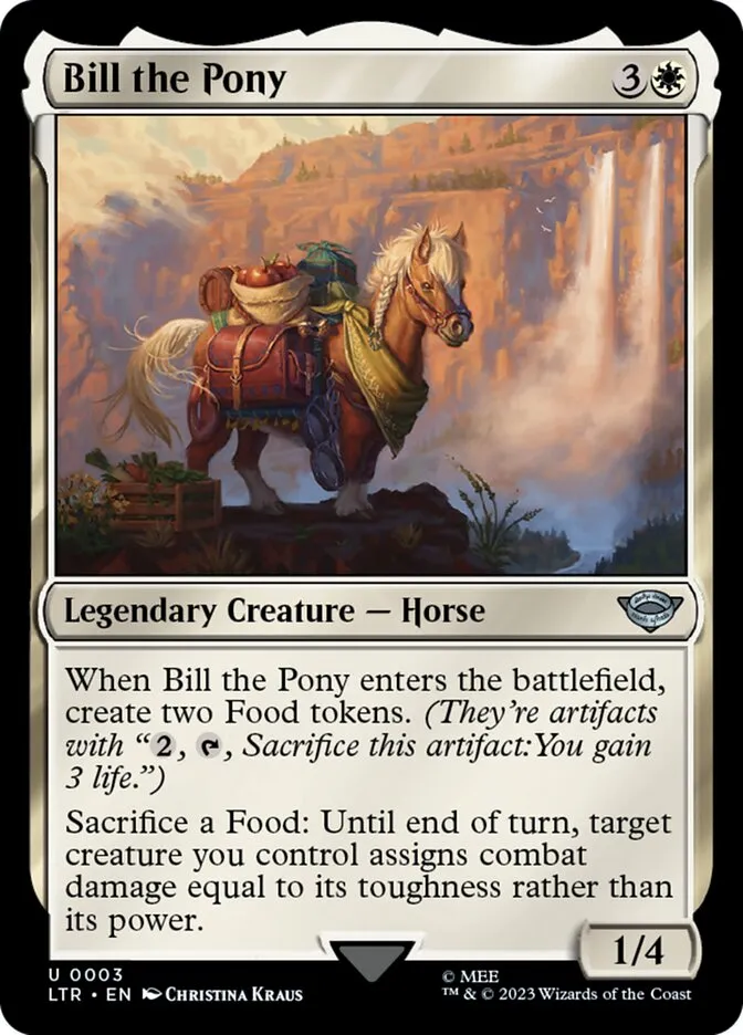 2023 The Lord of the Rings: Tales of Middle-earth Bill the Pony #3 uncommon card image