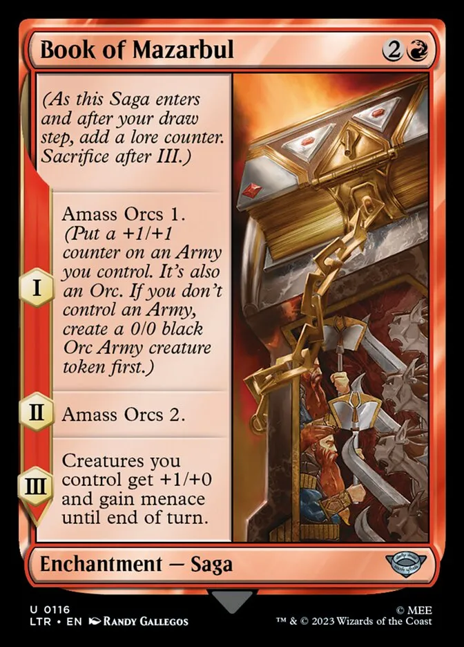 2023 The Lord of the Rings: Tales of Middle-earth Book of Mazarbul #116 uncommon card image