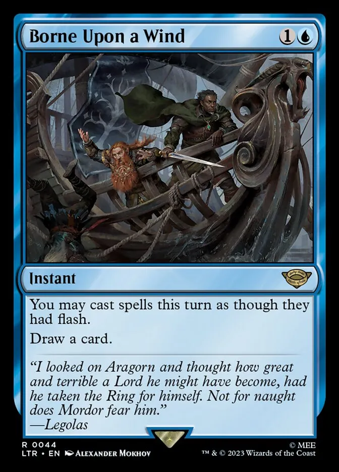 2023 The Lord of the Rings: Tales of Middle-earth Borne Upon a Wind #44 rare card image