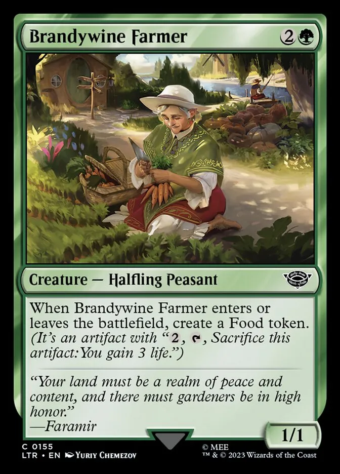 2023 The Lord of the Rings: Tales of Middle-earth Brandywine Farmer #155 common card image
