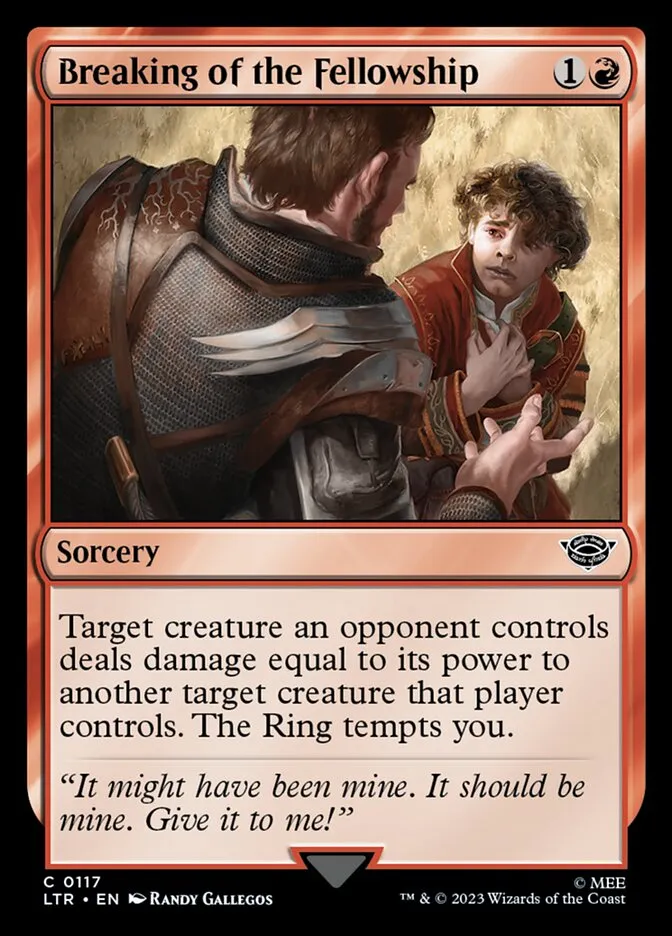 2023 The Lord of the Rings: Tales of Middle-earth Breaking of the Fellowship #117 common card image