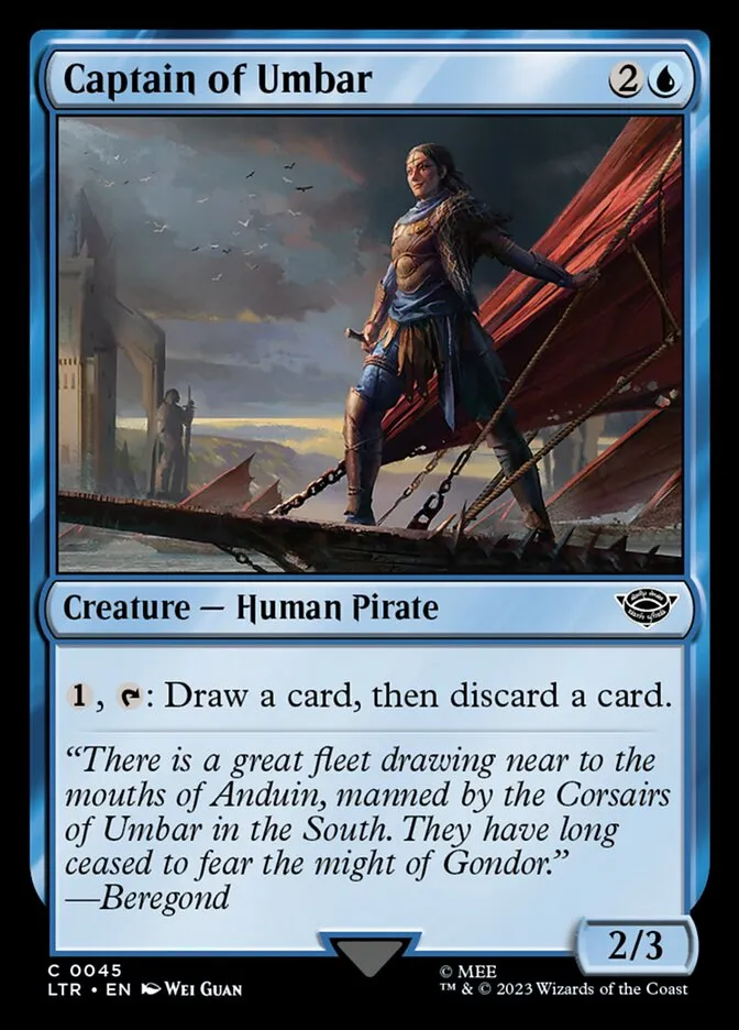 2023 The Lord of the Rings: Tales of Middle-earth Captain of Umbar #45 common card image