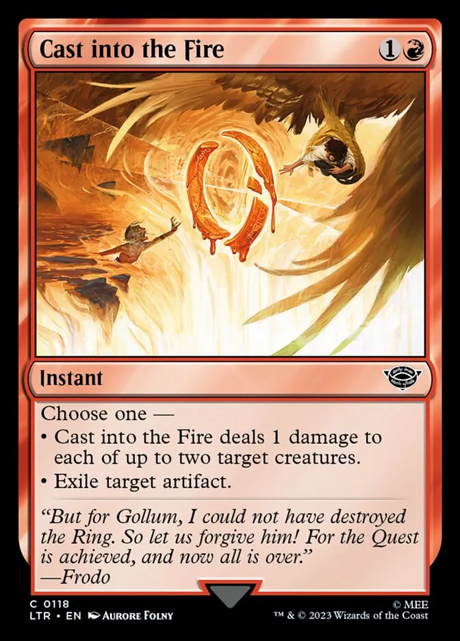 2023 The Lord of the Rings: Tales of Middle-earth Cast into the Fire #118 common card image
