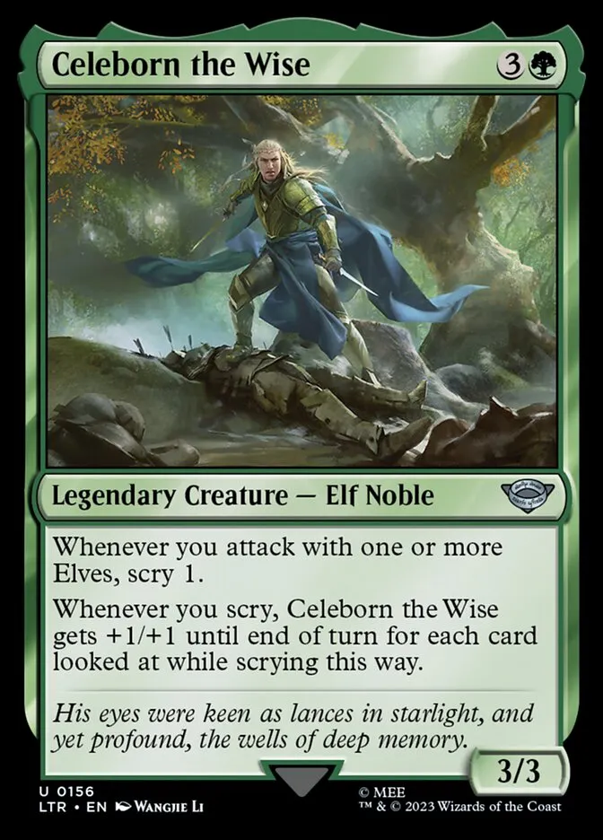 2023 The Lord of the Rings: Tales of Middle-earth Celeborn the Wise #156 uncommon card image