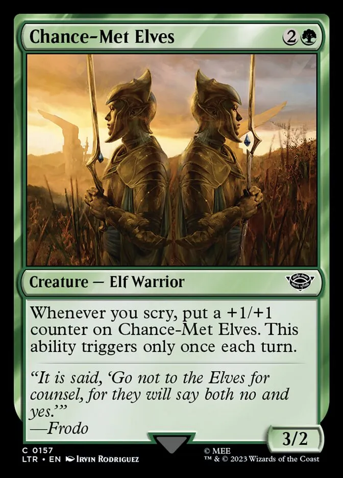 2023 The Lord of the Rings: Tales of Middle-earth Chance-Met Elves #157 common card image