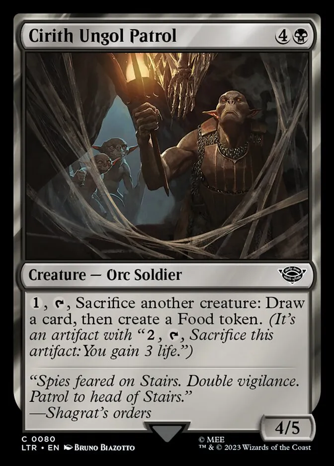 2023 The Lord of the Rings: Tales of Middle-earth Cirith Ungol Patrol #80 common card image