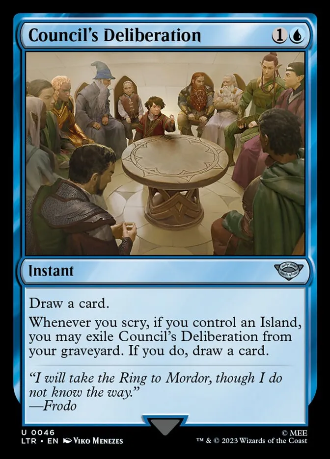 2023 The Lord of the Rings: Tales of Middle-earth Council's Deliberation #46 uncommon card image