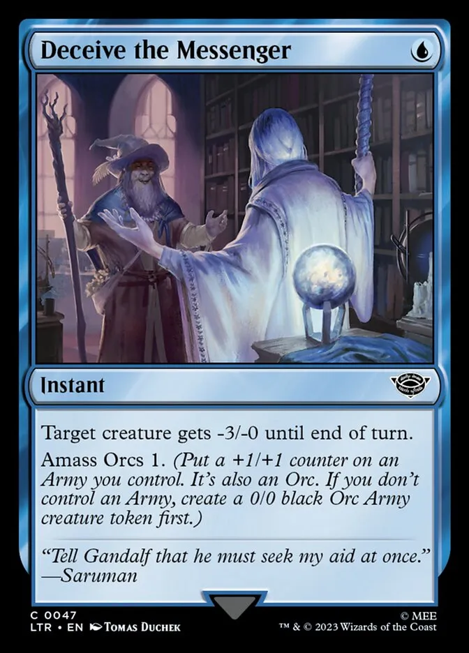 2023 The Lord of the Rings: Tales of Middle-earth Deceive the Messenger #47 common card image