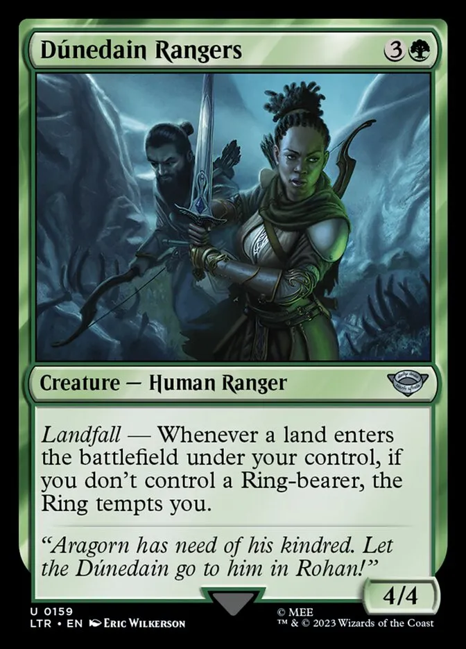 2023 The Lord of the Rings: Tales of Middle-earth Dúnedain Rangers #159 uncommon card image