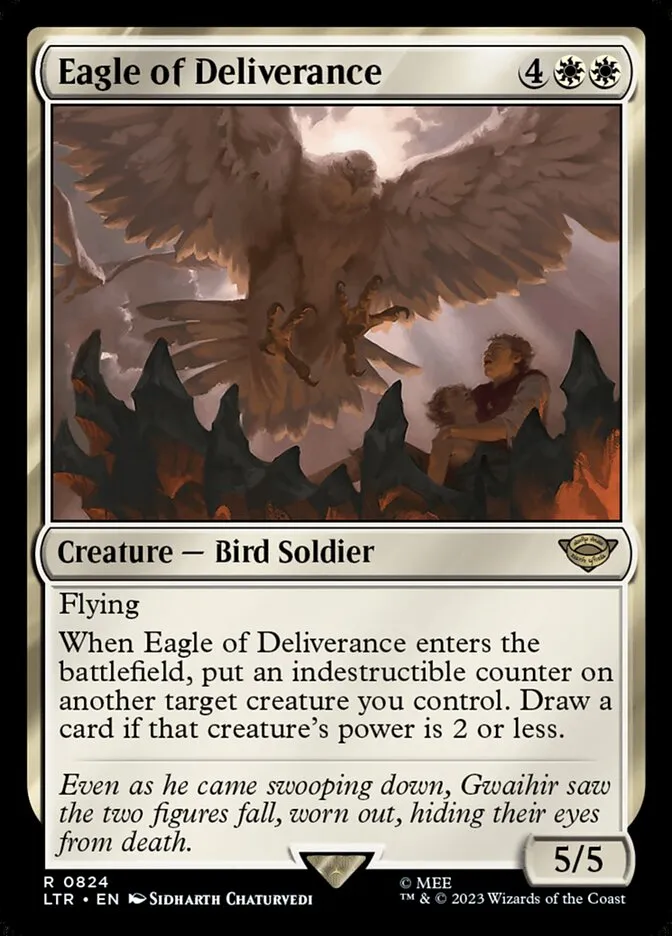 2023 The Lord of the Rings: Tales of Middle-earth Eagle of Deliverance #824 rare card image