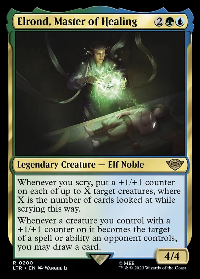 2023 The Lord of the Rings: Tales of Middle-earth Elrond, Master of Healing #200 rare card image
