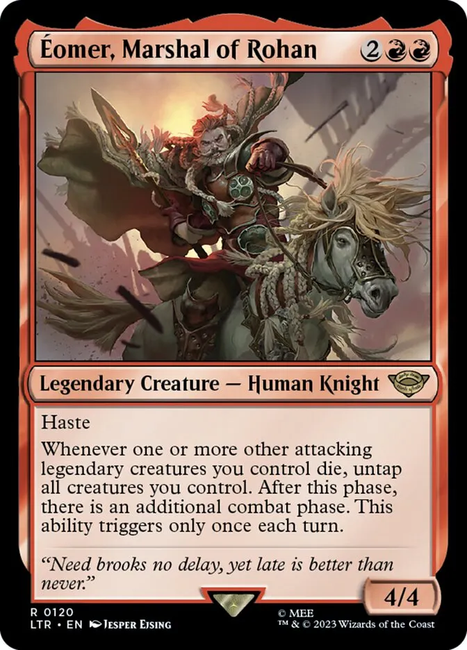 2023 The Lord of the Rings: Tales of Middle-earth Éomer, Marshal of Rohan #120 rare card image