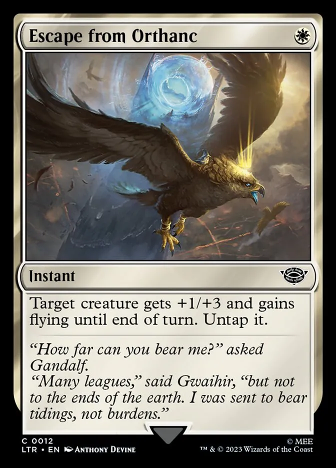2023 The Lord of the Rings: Tales of Middle-earth Escape from Orthanc #12 common card image
