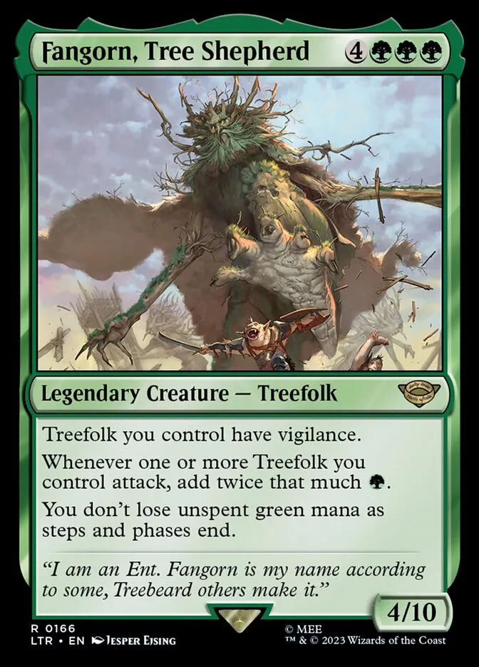 2023 The Lord of the Rings: Tales of Middle-earth Fangorn, Tree Shepherd #166 rare card image