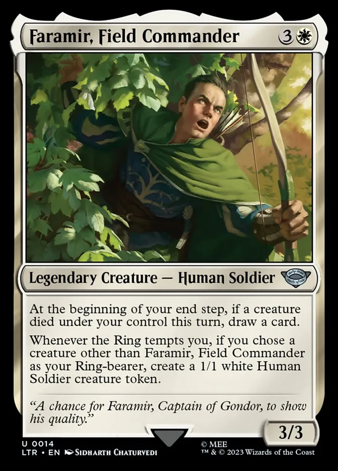 2023 The Lord of the Rings: Tales of Middle-earth Faramir, Field Commander #14 uncommon card image