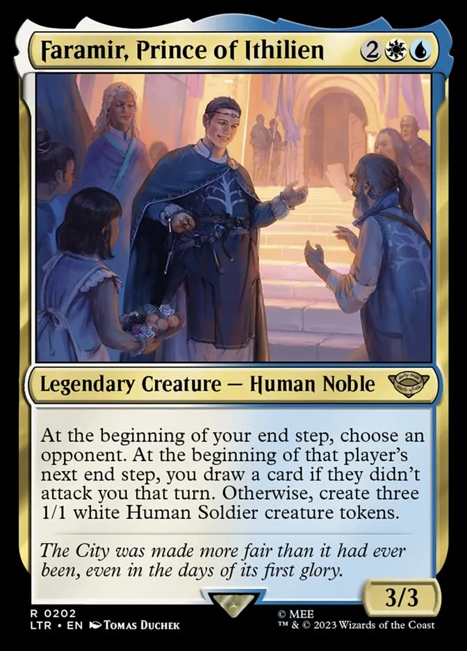 2023 The Lord of the Rings: Tales of Middle-earth Faramir, Prince of Ithilien #202 rare card image