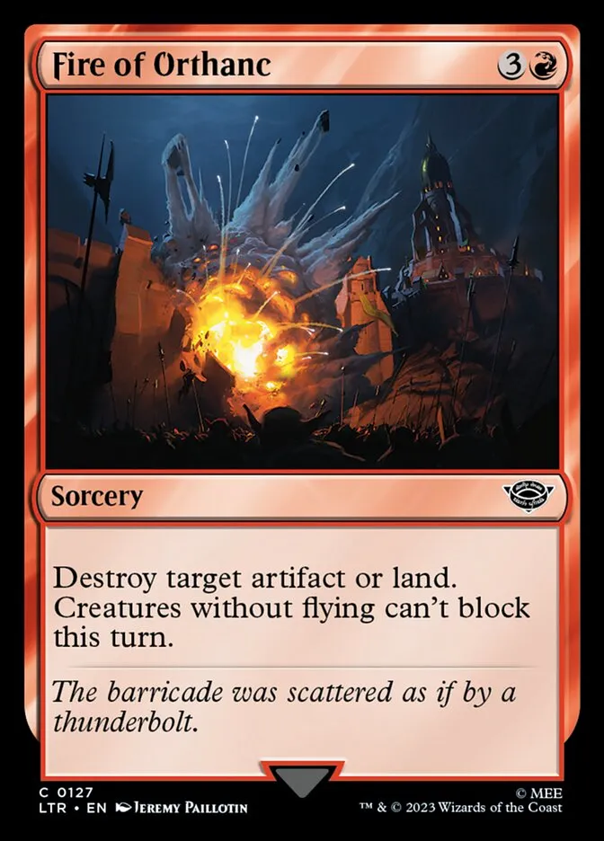 2023 The Lord of the Rings: Tales of Middle-earth Fire of Orthanc #127 common card image