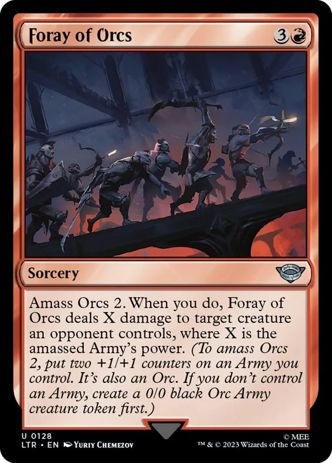 2023 The Lord of the Rings: Tales of Middle-earth Foray of Orcs #128 uncommon card image