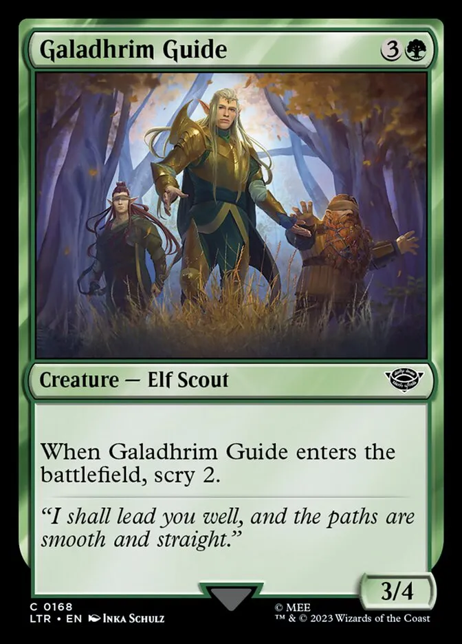 2023 The Lord of the Rings: Tales of Middle-earth Galadhrim Guide #168 common card image