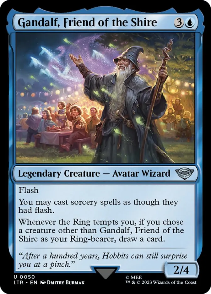 2023 The Lord of the Rings: Tales of Middle-earth Gandalf, Friend of the Shire #50 uncommon card image