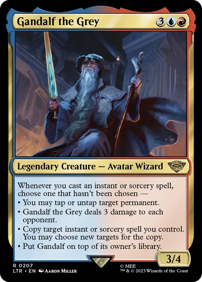 2023 The Lord of the Rings: Tales of Middle-earth Gandalf the Grey #207 rare card image