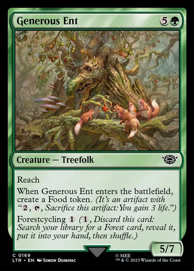 2023 The Lord of the Rings: Tales of Middle-earth Generous Ent #169 common card image