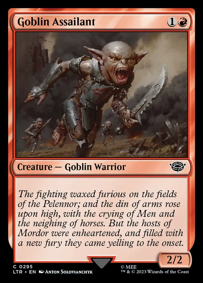 2023 The Lord of the Rings: Tales of Middle-earth Goblin Assailant #295 common card image