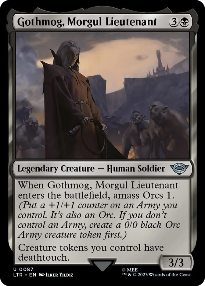 2023 The Lord of the Rings: Tales of Middle-earth Gothmog, Morgul Lieutenant #87 uncommon card image