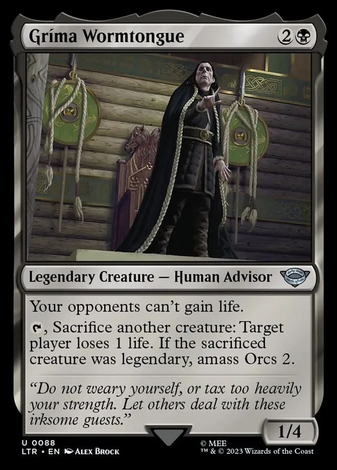 2023 The Lord of the Rings: Tales of Middle-earth Gríma Wormtongue #88 uncommon card image